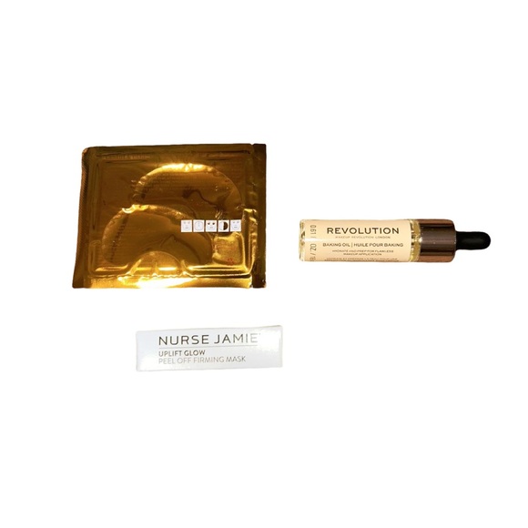 Skincare Bundle Collagen Gold Eye Mask + Revolution Oil + Nurse Jamie Mask NEW - Picture 2 of 2